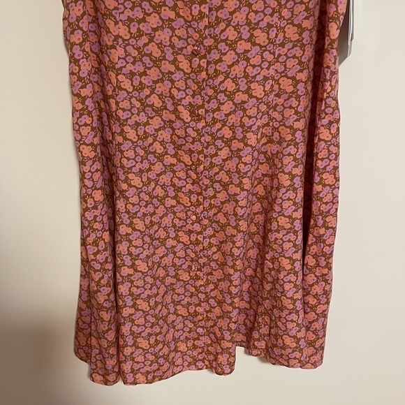 NWT BP Dress 1X Pink Floral Purple Button Front Tank Skater Grunge Babydoll - Picture 3 of 13